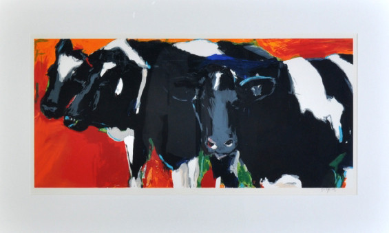 Gerda Elfring + 3 Koeien